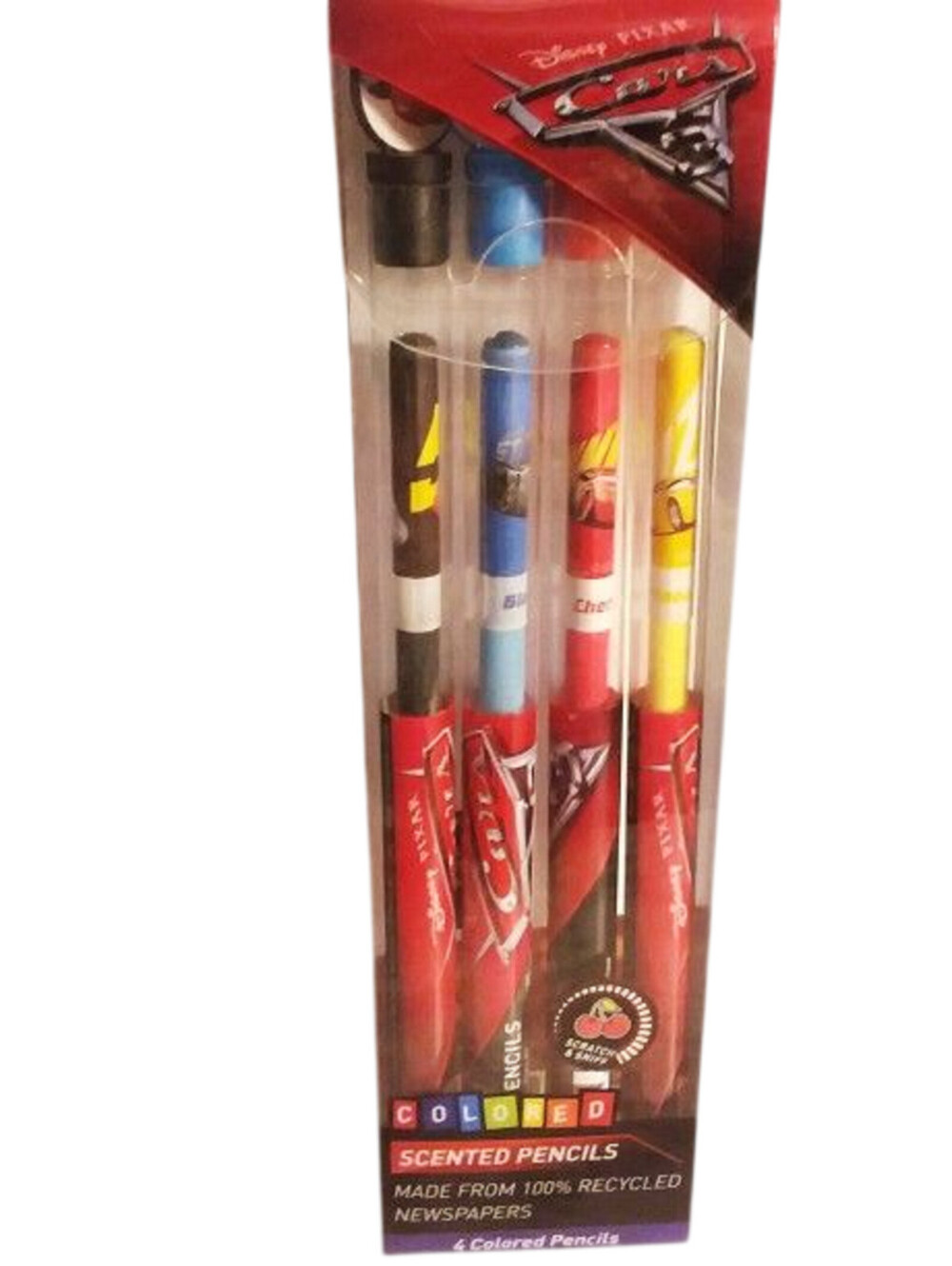 Disney Pixar Cars Scented Colored Pencils 8 Pack DC4004-2396-01/17 NEW